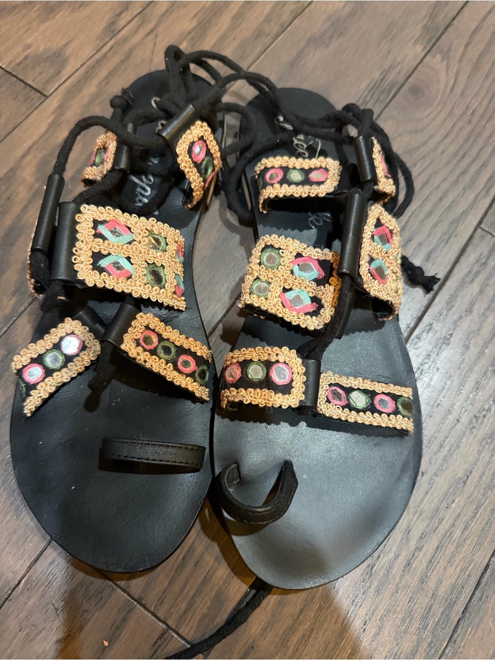 FREE PEOPLE NWT 9 Mantra Mirror Sandals / Natural - Picture 4 of 4